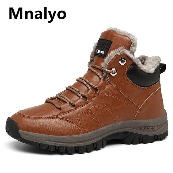 fashion warm fur men's snow boots split leather men's boots outdoor waterproof winter men ankle size 46, Black
fashion warm fur men's snow boots split leather men's boots outdoor waterproof winter men ankle size 46, Black