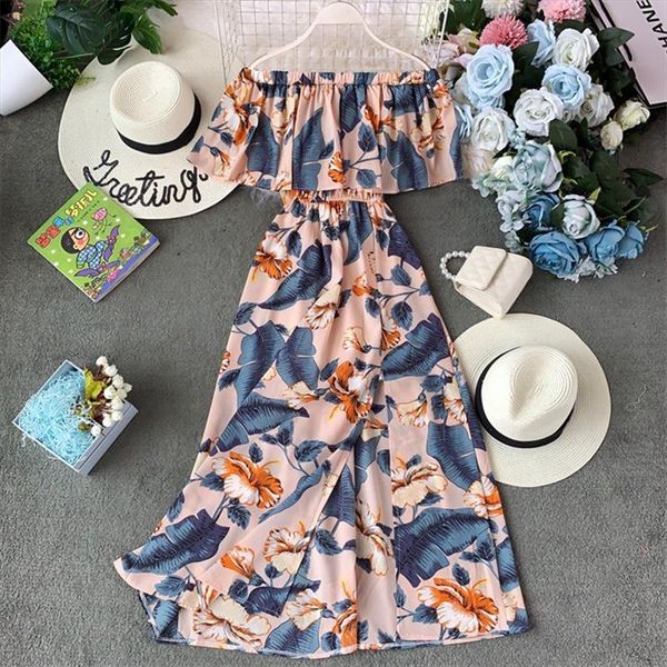 2020 ruffles vintage boho summer off shoulder floral print midi long dress split party women elegant beach holiday vestidos, Black;gray
2020 ruffles vintage boho summer off shoulder floral print midi long dress split party women elegant beach holiday vestidos, Black;gray