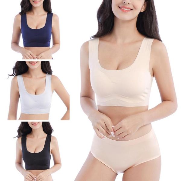 sports bra for women gym yoga crop seamless fitness push up vest high impact underwear sleepwear female plus size, White;black 
sports bra for women gym yoga crop seamless fitness push up vest high impact underwear sleepwear female plus size, White;black