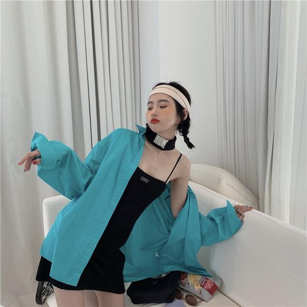 women's blouses & shirts fashion women blouse ins eye-catching water lake blue shirt sunscreen loose ladies korean hipster harajuku fo, White
women's blouses & shirts fashion women blouse ins eye-catching water lake blue shirt sunscreen loose ladies korean hipster harajuku fo, White