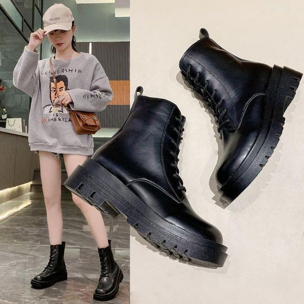 fashion women 2021 ankle boots autumn lace up leather boot anti-slip wear-resistant comfortable women ankle boot, Black
fashion women 2021 ankle boots autumn lace up leather boot anti-slip wear-resistant comfortable women ankle boot, Black