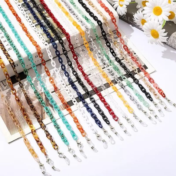 

non-slip eyeglasses chain solid color anti-lost resin cord holder sunglasses rope eye mask chains hang necklaces