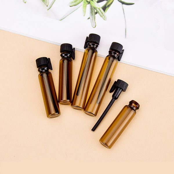 100 unids / batch 1 2 ml amber perfume empty bottle glass sample small promotion oil 
100 unids / batch 1 2 ml amber perfume empty bottle glass sample small promotion oil