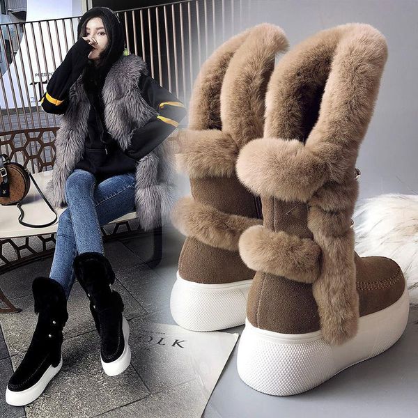 women flats ankle snow boots fur boots winter warm snow shoes woman round-toe female flock leather women shoes, Black
women flats ankle snow boots fur boots winter warm snow shoes woman round-toe female flock leather women shoes, Black