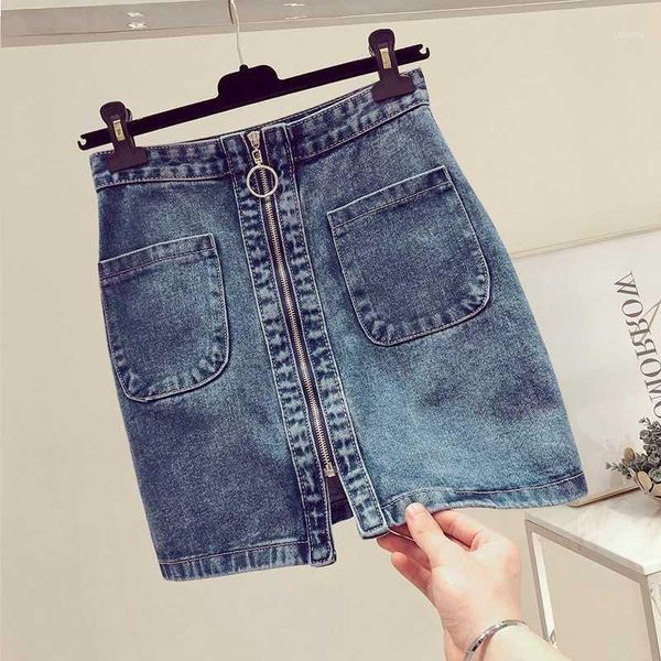 ins 2018 summer fashion women high waist front zip denim skirt casual zipper a-line mini skirts pocket wrapover jeans skirt1, Black
ins 2018 summer fashion women high waist front zip denim skirt casual zipper a-line mini skirts pocket wrapover jeans skirt1, Black