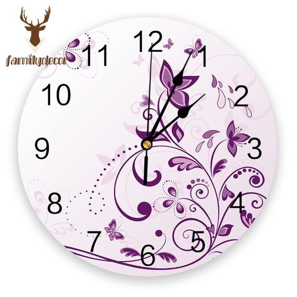 violet butterfly printed pvc wall clock modern design home decor bedroom silent oclock watch wall for living room
violet butterfly printed pvc wall clock modern design home decor bedroom silent oclock watch wall for living room