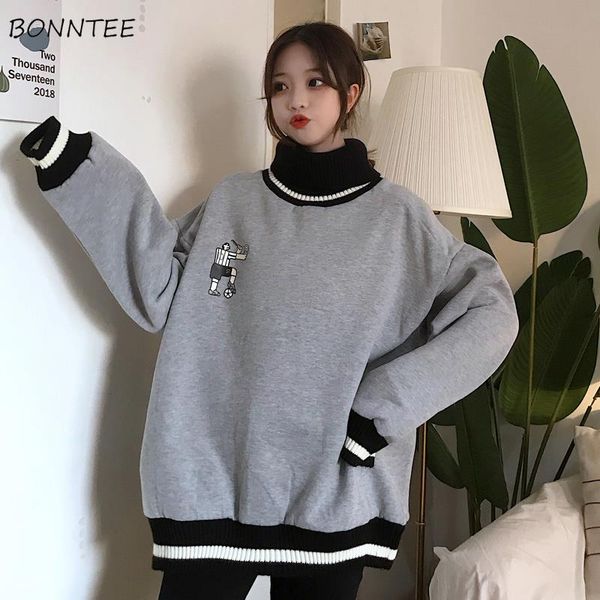 womens turtleneck women plus velvet solid full printed leisure loose thicker hoodie korean striped hoodies oversize sleeve style hkldh, Black
womens turtleneck women plus velvet solid full printed leisure loose thicker hoodie korean striped hoodies oversize sleeve style hkldh, Black