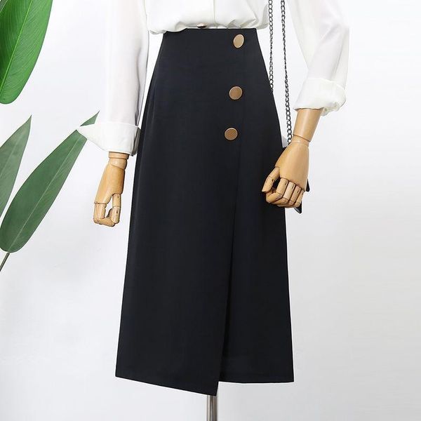 2020 new autumn winter women luxury elastic high waist patchwork skirts female irregular a-line button plus size 4xl skirts z631, Black
2020 new autumn winter women luxury elastic high waist patchwork skirts female irregular a-line button plus size 4xl skirts z631, Black