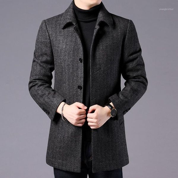 men's wool & blends in the fall 2021 men's cloth coat long into jacket lapel middle-aged father a undertakes1, Black
men's wool & blends in the fall 2021 men's cloth coat long into jacket lapel middle-aged father a undertakes1, Black