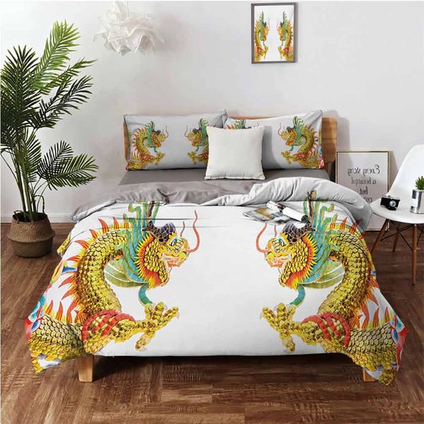 chinese style dragon statue spiritual power symbol oriental culture themebedding 3-piece set
chinese style dragon statue spiritual power symbol oriental culture themebedding 3-piece set
