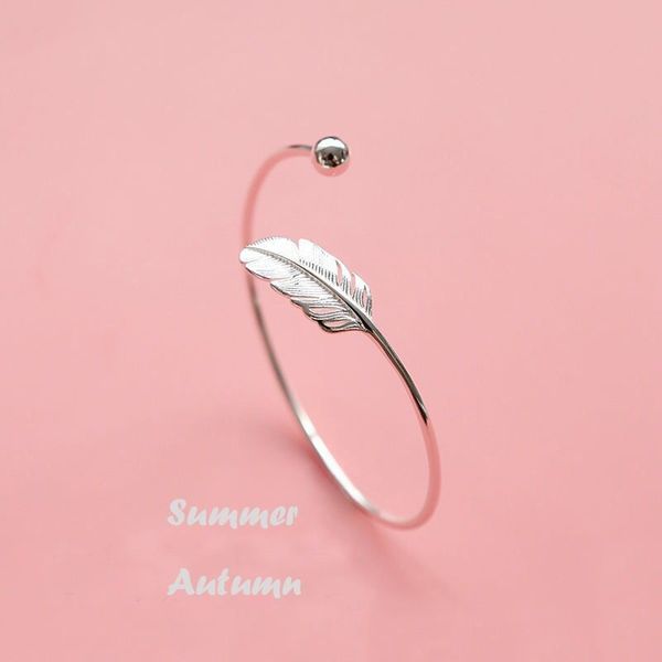 fei hong cooperized silver smooth opening bracelet female sterling silver student minimalist fresh korean style feather leaf sen xi gift, Golden;silver
fei hong cooperized silver smooth opening bracelet female sterling silver student minimalist fresh korean style feather leaf sen xi gift, Golden;silver