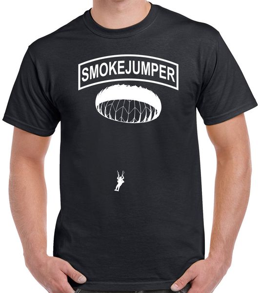 sport 2019 summer cotton tee shirt smokejumper t-shirt - firefighter parachute forest fire fashion t-shirt