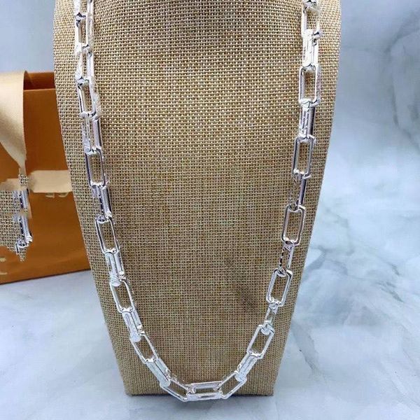 tide ornaments simple fashion popular logo letter four-leaf clover necklace rugged men's necklace, Silver
tide ornaments simple fashion popular logo letter four-leaf clover necklace rugged men's necklace, Silver