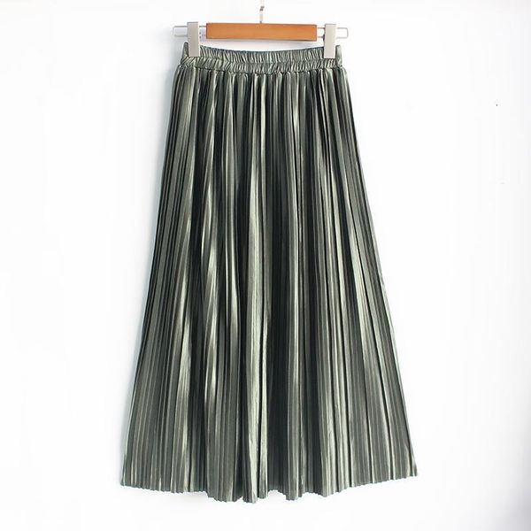 2018 fashion bling metallic silk korean new women high waist pleated maxi skirt tutu skirts elastic plus size long skirts saia, Black
2018 fashion bling metallic silk korean new women high waist pleated maxi skirt tutu skirts elastic plus size long skirts saia, Black