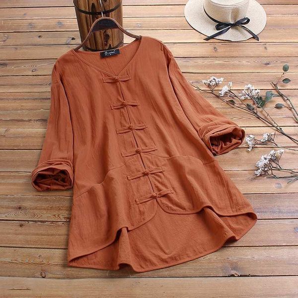 summer vintage blouse zanzea women 3/4 sleeve cotton linen female casual v neck buttons shirt blusas femininas chemise1, White
summer vintage blouse zanzea women 3/4 sleeve cotton linen female casual v neck buttons shirt blusas femininas chemise1, White