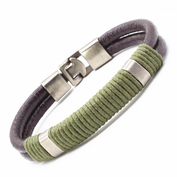 fashion 2 layer weave handmade men genuine leather bracelets for women punk vintage bangles male homme men jewelry accessories1, Golden;silver
fashion 2 layer weave handmade men genuine leather bracelets for women punk vintage bangles male homme men jewelry accessories1, Golden;silver