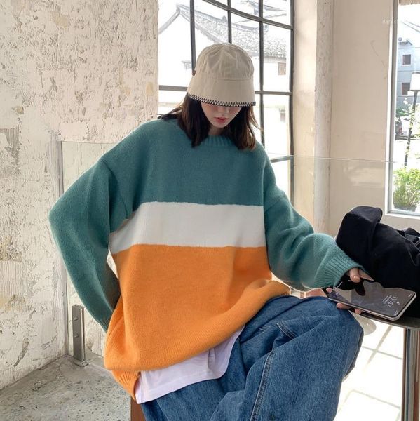 2020 autumn and winter new youth popular color contrast jacquard sweater fashion casual round neck pullover orange/blue1, White;black
2020 autumn and winter new youth popular color contrast jacquard sweater fashion casual round neck pullover orange/blue1, White;black