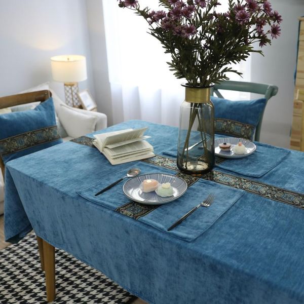 table cloth classical high-level tablecloth coffee embroidery blue double-side velvet thick rectangular
table cloth classical high-level tablecloth coffee embroidery blue double-side velvet thick rectangular