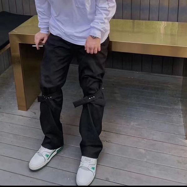 2021 new harajuku knee straps straight casual suit men's solid black loose streetwear trousers hip hop baggy flare pants gb7h
2021 new harajuku knee straps straight casual suit men's solid black loose streetwear trousers hip hop baggy flare pants gb7h