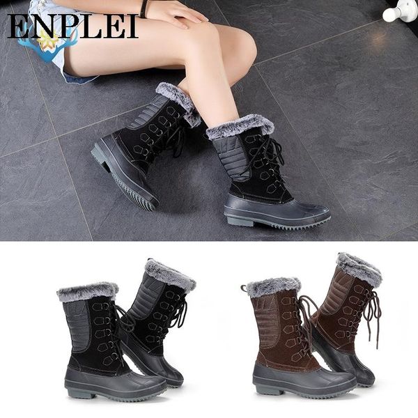 enplei women winter snow boots shoes ladies plush mid-calf boots warm non-slip waterproof female size 36-41 round toe flat with, Black
enplei women winter snow boots shoes ladies plush mid-calf boots warm non-slip waterproof female size 36-41 round toe flat with, Black