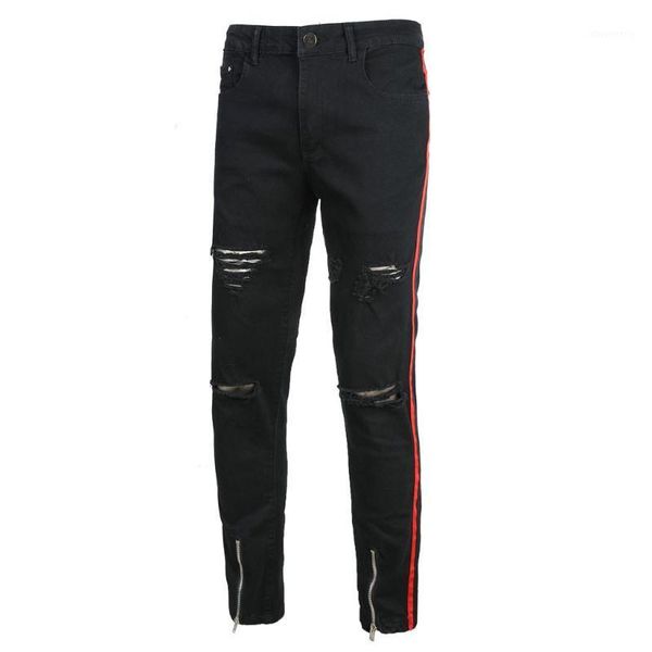fashion mens cool designer brand black zipper jeans skinny ripped destroyed stretch slim fit hop hop pants with holes for men1, Blue
fashion mens cool designer brand black zipper jeans skinny ripped destroyed stretch slim fit hop hop pants with holes for men1, Blue