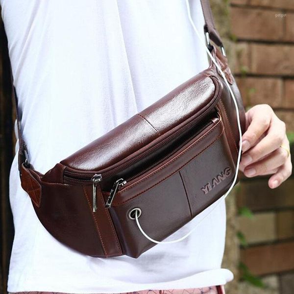 men oil wax cowhide bag for men waist chest bag vintage genuine leather messenger shoulder bags travel purse fanny pack1
men oil wax cowhide bag for men waist chest bag vintage genuine leather messenger shoulder bags travel purse fanny pack1