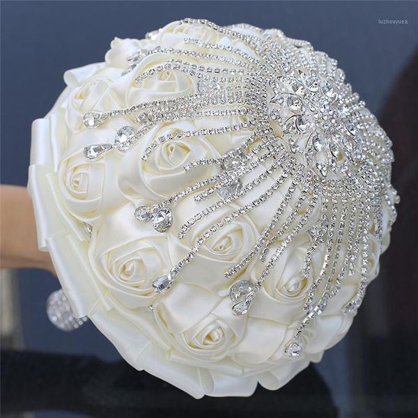 gorgeous ivory bouquets silk rose bridesmaid holding artificial flowers wedding bouquet handmade diamond bride 's bouquet w7021
gorgeous ivory bouquets silk rose bridesmaid holding artificial flowers wedding bouquet handmade diamond bride 's bouquet w7021