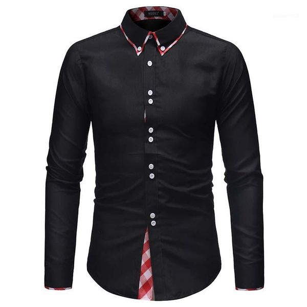 men's casual shirts 2021 men brand shirt fashion plaid double collar business camisa masculina suitable long-sleeved dress shirt1, White;black
men's casual shirts 2021 men brand shirt fashion plaid double collar business camisa masculina suitable long-sleeved dress shirt1, White;black
