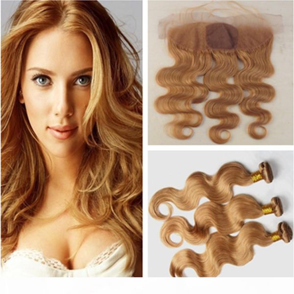 honey blonde indian virgin human hair bundles with silk frontal body wave #27 strawberry blonde hair wefts with silk base lace frontal 13x4, Black
honey blonde indian virgin human hair bundles with silk frontal body wave #27 strawberry blonde hair wefts with silk base lace frontal 13x4, Black