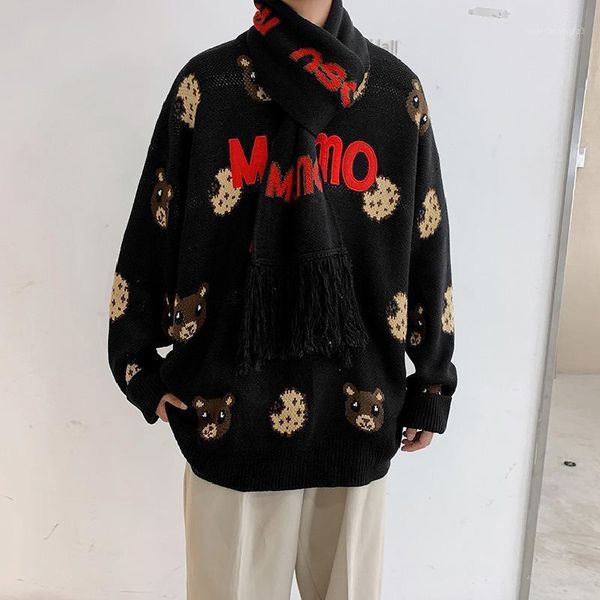 men's sweaters winter men's loose japanese sweater jacket korean style tide round neck couple pullover hong kong knitwear1, White;black
men's sweaters winter men's loose japanese sweater jacket korean style tide round neck couple pullover hong kong knitwear1, White;black