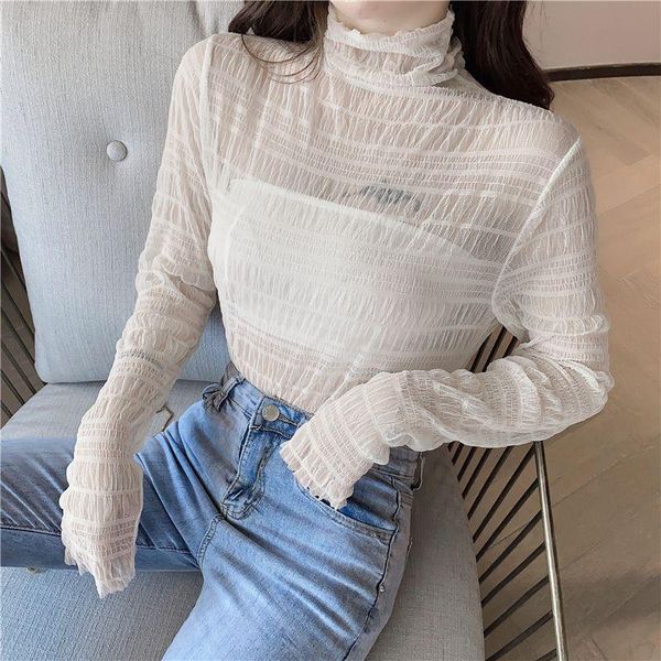 women's blouses & shirts coigarsam full sleeve blouse women spring lace loose turtleneck blusas womens and apricot 5194, White
women's blouses & shirts coigarsam full sleeve blouse women spring lace loose turtleneck blusas womens and apricot 5194, White