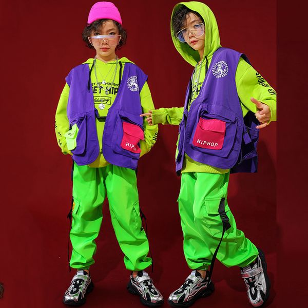 new childrens hip hop dance costume kids stage wear suit hiphop fluorescent green pants long-sleeved jazz fashion costume bi037, Black;red
new childrens hip hop dance costume kids stage wear suit hiphop fluorescent green pants long-sleeved jazz fashion costume bi037, Black;red