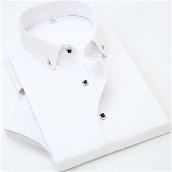 large size men's business casual long sleeved shirt white blue black smart male social dress shirt, White;black
large size men's business casual long sleeved shirt white blue black smart male social dress shirt, White;black