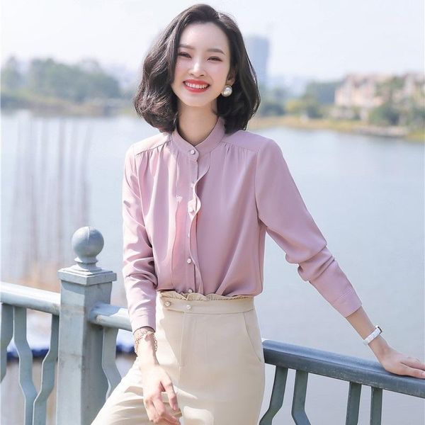 new 2021 fashion women blouse & shirts work wear long sleeve office laides styles pink1, White
new 2021 fashion women blouse & shirts work wear long sleeve office laides styles pink1, White