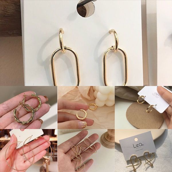 amf new square shape earrings stud micro pave crystal goldpier earring korean plated color silver, Golden
amf new square shape earrings stud micro pave crystal goldpier earring korean plated color silver, Golden