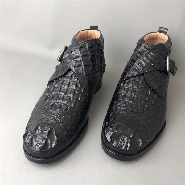 authentic real alligator skin male low-heeled dress shoes genuine crocodile leather high lift men's winter shoes, Black
authentic real alligator skin male low-heeled dress shoes genuine crocodile leather high lift men's winter shoes, Black