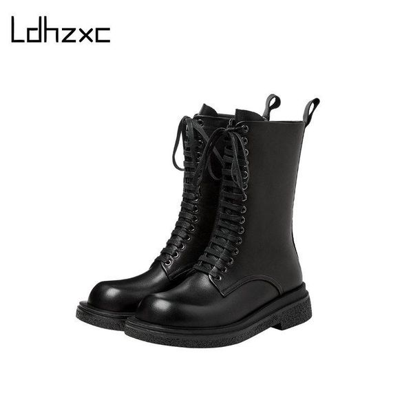 ldhzxc autumn winter genuine leather ladies warm boots cross tied round toe chunky heels pumps party shoes woman, Black
ldhzxc autumn winter genuine leather ladies warm boots cross tied round toe chunky heels pumps party shoes woman, Black