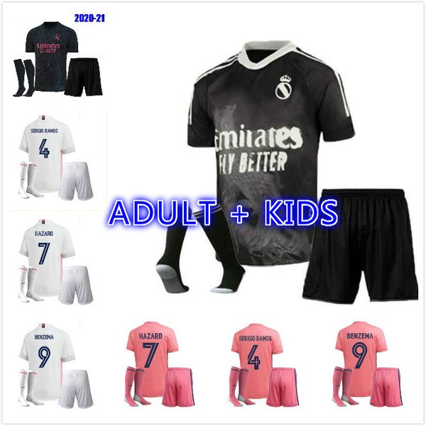 men kids kit 20 21 real madrid jersey hazard sergio ramos benzema soccer camiseta de futbol 20 21 vinicius jr football shirt uniforms, Black;yellow
men kids kit 20 21 real madrid jersey hazard sergio ramos benzema soccer camiseta de futbol 20 21 vinicius jr football shirt uniforms, Black;yellow