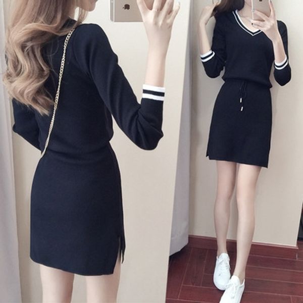 2020 новое трикотажное платье с длинным рукавом женский свитер dressdress dresssweater юбки весной и осенью большой размер небольшой тонкий, Black;gray
2020 новое трикотажное платье с длинным рукавом женский свитер dressdress dresssweater юбки весной и осенью большой размер небольшой тонкий, Black;gray
