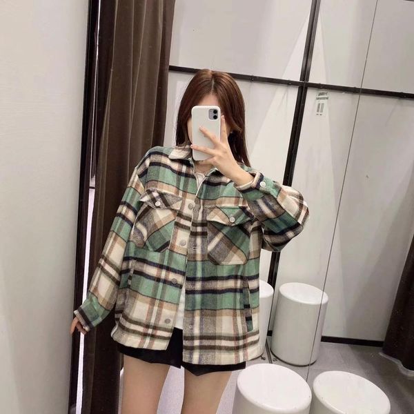 2021 new women pink plaid wool thick coats jacket long sleeves pocket female elegant autumn winter coat fast shipping 82wt, Black
2021 new women pink plaid wool thick coats jacket long sleeves pocket female elegant autumn winter coat fast shipping 82wt, Black