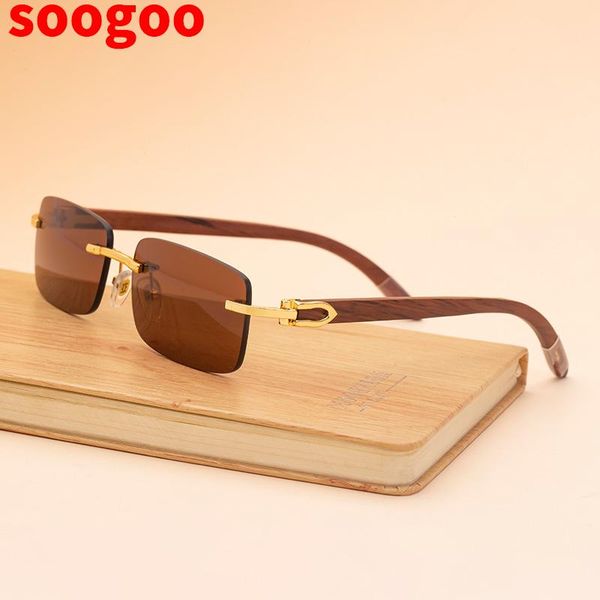 fashion sunglasses men small frameless original wooden leg catapult sun glasses uv400 optical frame with spring, White;black
fashion sunglasses men small frameless original wooden leg catapult sun glasses uv400 optical frame with spring, White;black