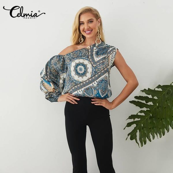 women's blouses & shirts celmia cold shoulder satin womens long lantern sleeve blouse chic vintage ethnic print casual blusas femininas, White
women's blouses & shirts celmia cold shoulder satin womens long lantern sleeve blouse chic vintage ethnic print casual blusas femininas, White