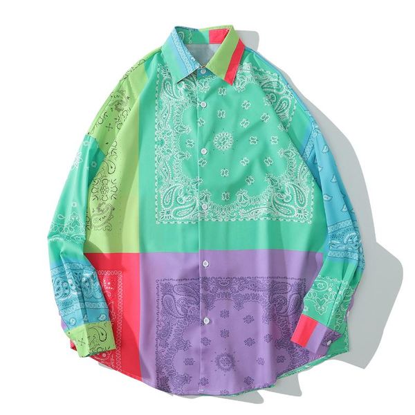 men's casual shirts hip hop paisley pattern color block long sleeve hawaiian shirt autumn harajuku streetwear men women cotton loose to, White;black
men's casual shirts hip hop paisley pattern color block long sleeve hawaiian shirt autumn harajuku streetwear men women cotton loose to, White;black
