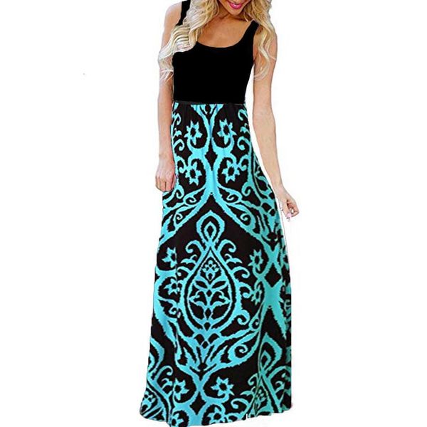 fashion maxi dress women's casual sleeveless o-neck flower print maxi tank long beach dresses super quality robe femme ropa muj, Black;gray
fashion maxi dress women's casual sleeveless o-neck flower print maxi tank long beach dresses super quality robe femme ropa muj, Black;gray