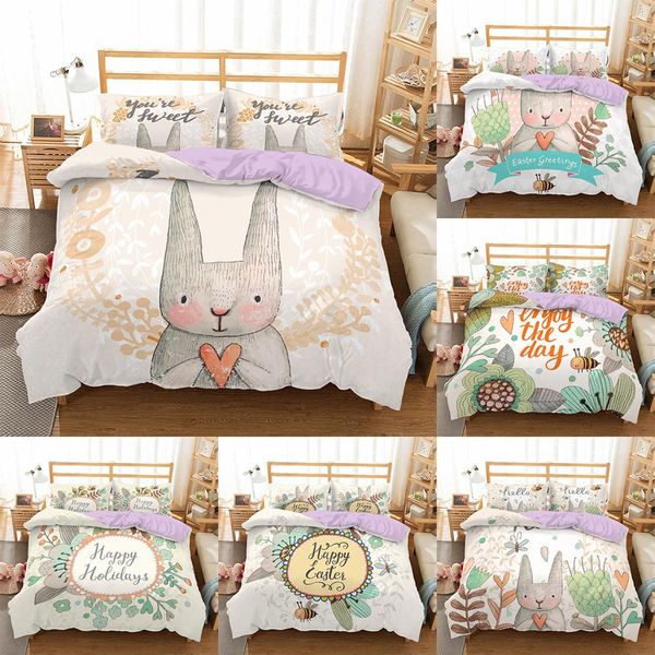 zeimon cartoon 3d printing easter rabbit bedding sets for kids gift microfibre duvet cover 2/3pc bedclothes for home decor
zeimon cartoon 3d printing easter rabbit bedding sets for kids gift microfibre duvet cover 2/3pc bedclothes for home decor