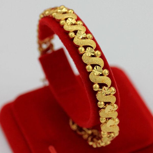 s shaped heart women fashion jewelry gifts luxury yellow gold filled classic design trendy female chain bangle, Black
s shaped heart women fashion jewelry gifts luxury yellow gold filled classic design trendy female chain bangle, Black