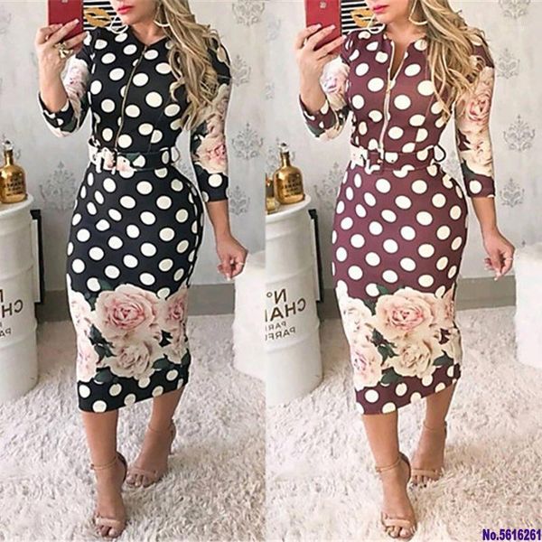 fashion women floral bodycon midi dress elegant long sleeve flower print polka dot ladies dresses1, Black;gray
fashion women floral bodycon midi dress elegant long sleeve flower print polka dot ladies dresses1, Black;gray