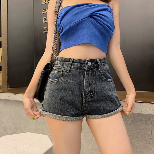 fengxiao fresh versatile cut a-line shorts 2020 summer fashion new pants women, Blue 
fengxiao fresh versatile cut a-line shorts 2020 summer fashion new pants women, Blue