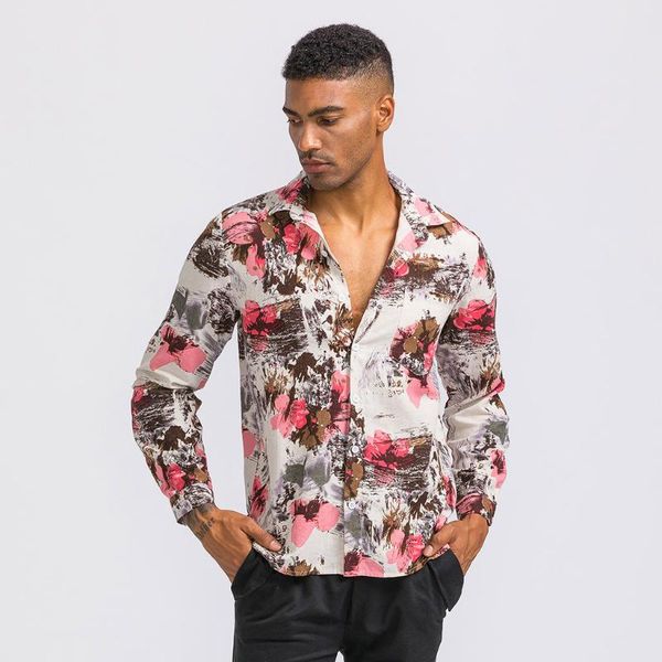 men's casual shirts holiday floral long sleeve fashion business plus size buttons men 10.25, White;black
men's casual shirts holiday floral long sleeve fashion business plus size buttons men 10.25, White;black