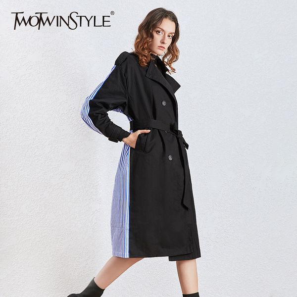 twotwinstyle elegant striped hit color women wind coat lapel collar long sleeve high waist lace up dresses jackets clothing 201031, Tan;black
twotwinstyle elegant striped hit color women wind coat lapel collar long sleeve high waist lace up dresses jackets clothing 201031, Tan;black